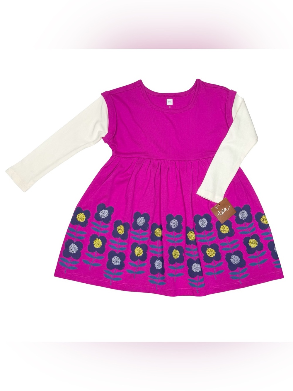 Tea Collection Layered Sleeve Flower Dress
